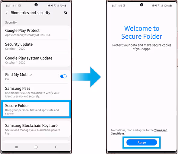 How to hide photos and videos on Android without any app 14 secure folder