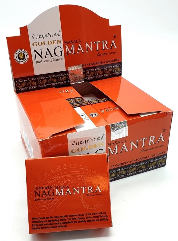 Encens Vijayshree Mantra Golden Nag 10 cônes