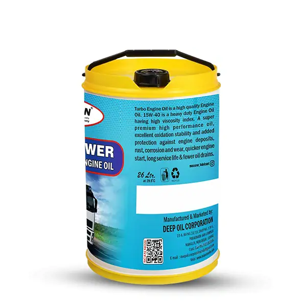 15W-40 TUrbo Power Diesel Engine Oil Back