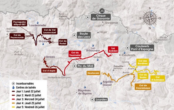 10 cols mythiques des Pyrénées réservés aux cyclistes pendant 5 jours après le Tour de France