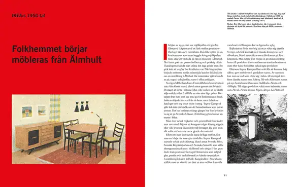 Ikeas 1950-tal. Text ur boken IKEA design och identitet.