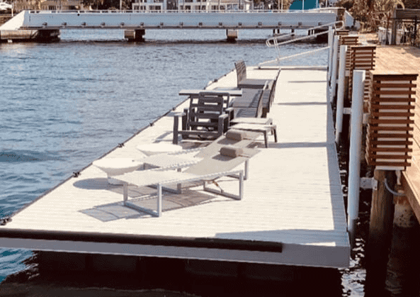 boat lift and dock installation