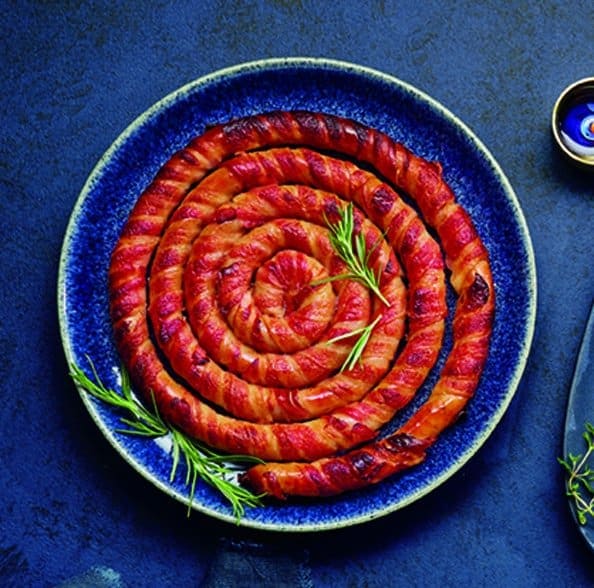 Christmas Lunch with Supermarket Christmas Food and Drink 5 Aldi 2 Metre Pig in Blanket
