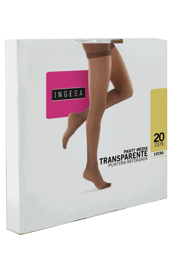 PANTY MEDIA TRANSPARENTE PUNTERA REFORZADA