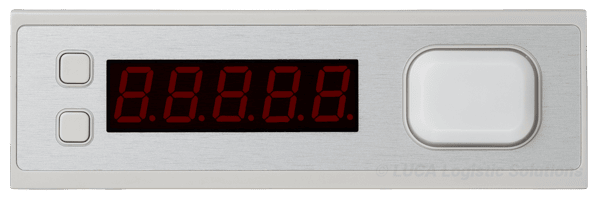 Wyświetlacz Pick-to-Light PTL-N5-White z serii LUCA White-Line do wizualnego kompletowania zamówień