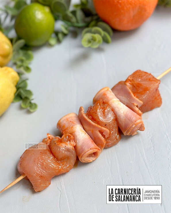 Brocheta de pollo y bacon de La Carnicería de Salamanca