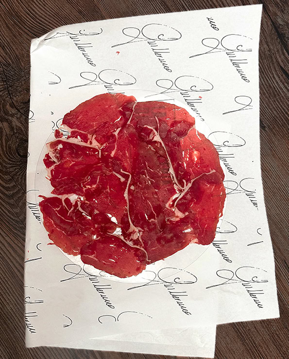 Carpaccio de solomillo de ternera envasado al vacío – La Carnicería de Salamanca