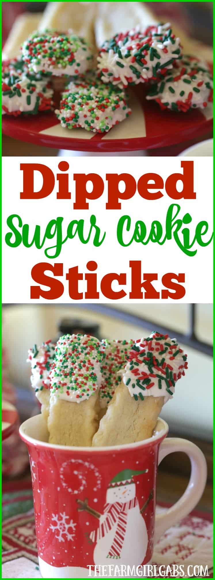 Spread some holiday cheer with this easy Dipped Sugar Cookie Sticks recipe. It's perfect for family, parties and cookie swaps.