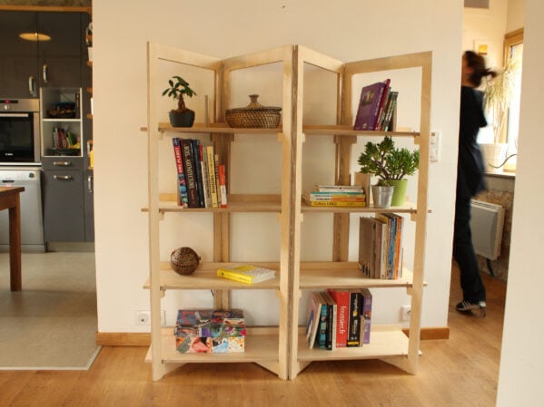 bibliothèque bois design Bretagne