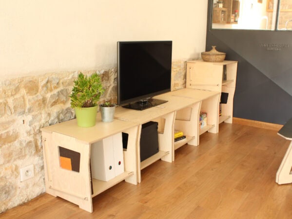 enfilade salon bois