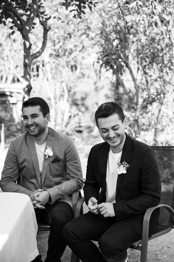 Civil wedding in Athens Greece emotional moment