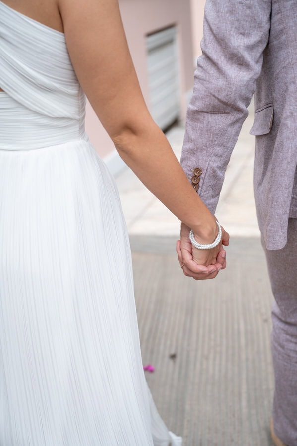 Civil wedding in Athens Greece emotional moment