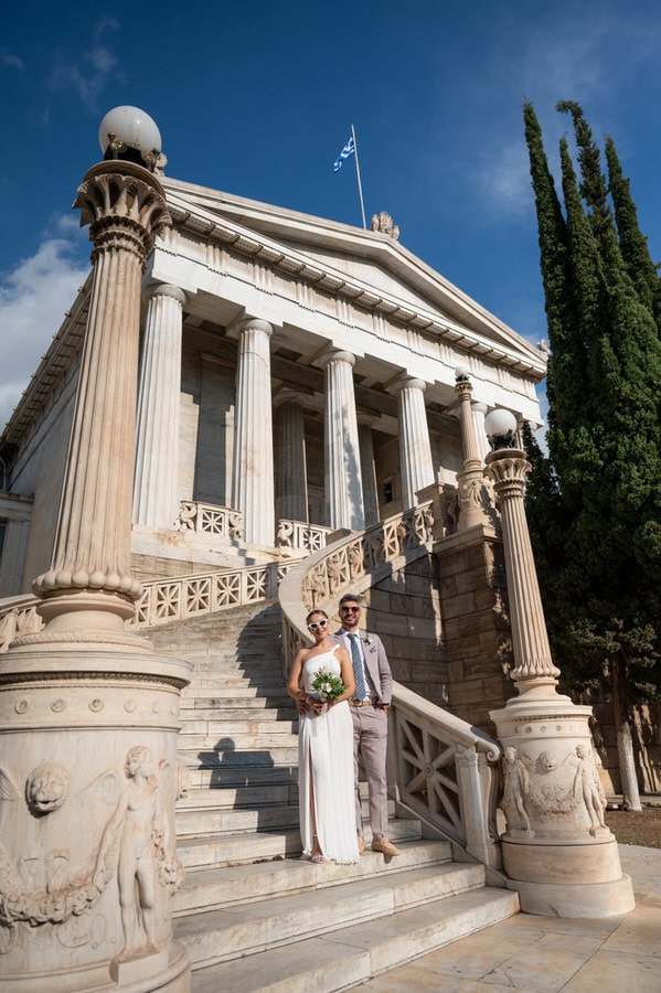 Wedding photography at National Library of Greece