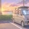 ミリキャン２号で車中泊の様子