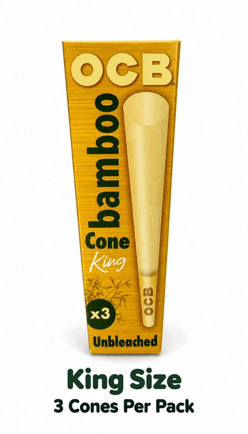 OCB Bamboo King Size Pre-Rolled Cones - 3 Pack