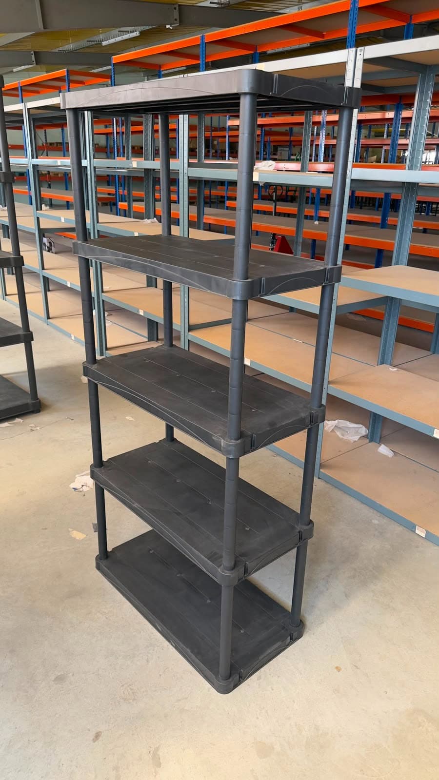 Estantería de plástico modular 270 x 78 x 38 cm con 5 baldas