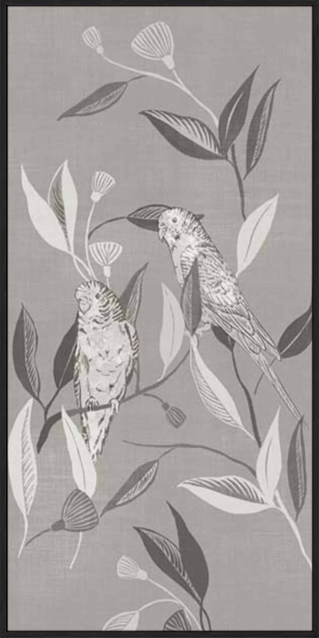 Monochrome Love Birds I - Canvas - Image 3
