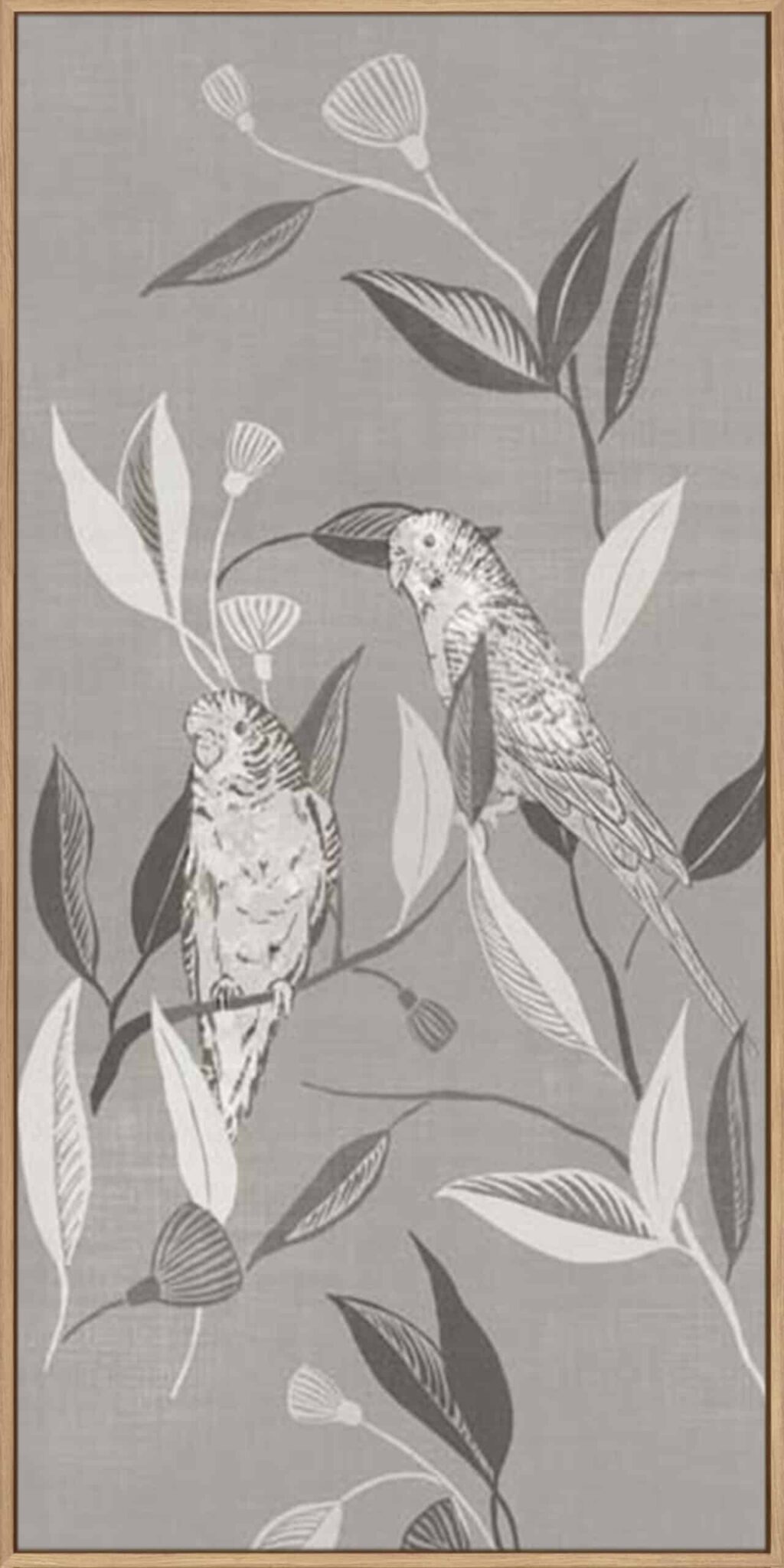 Monochrome Love Birds I - Canvas - Image 2