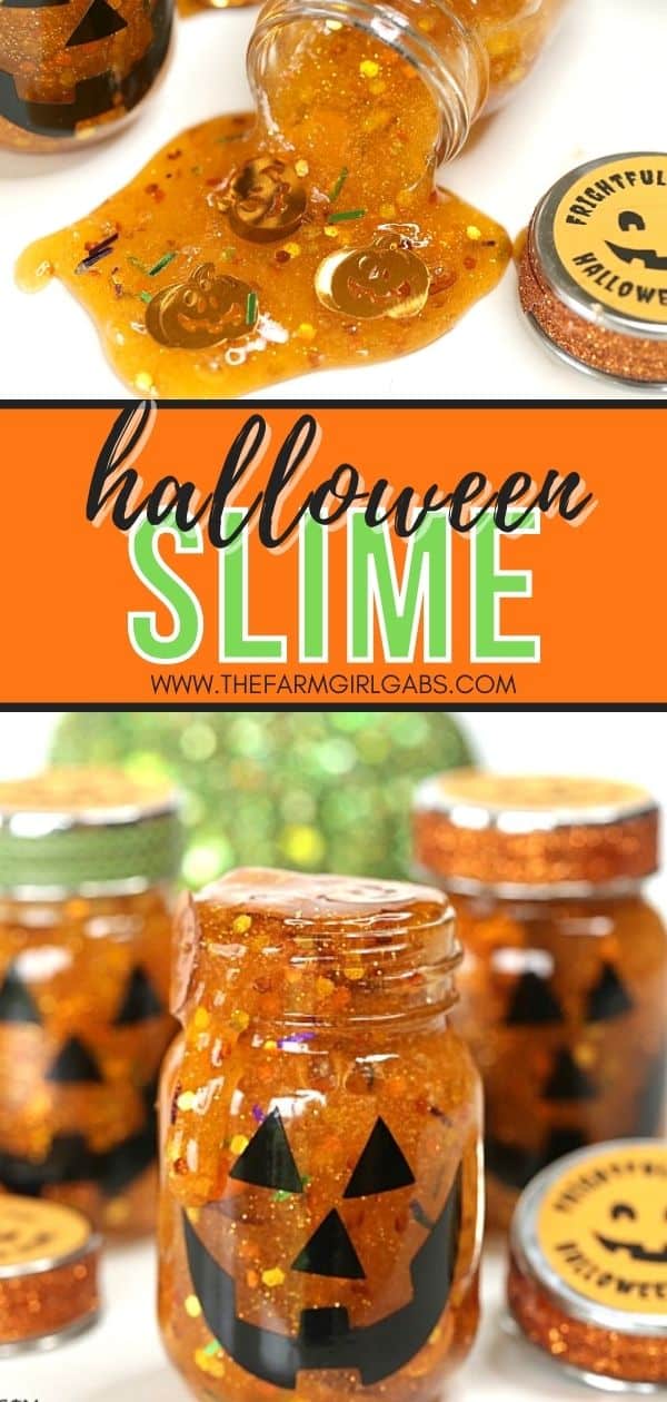 Add some spooky slimy fun to your Halloween party with these fun Halloween Slime Party Favors! This easy slime recipe is a fun Halloween craft for kids. Make a batch of Halloween slime for some ghoulish fun this fall. This is an easy liquid starch slime recipe!