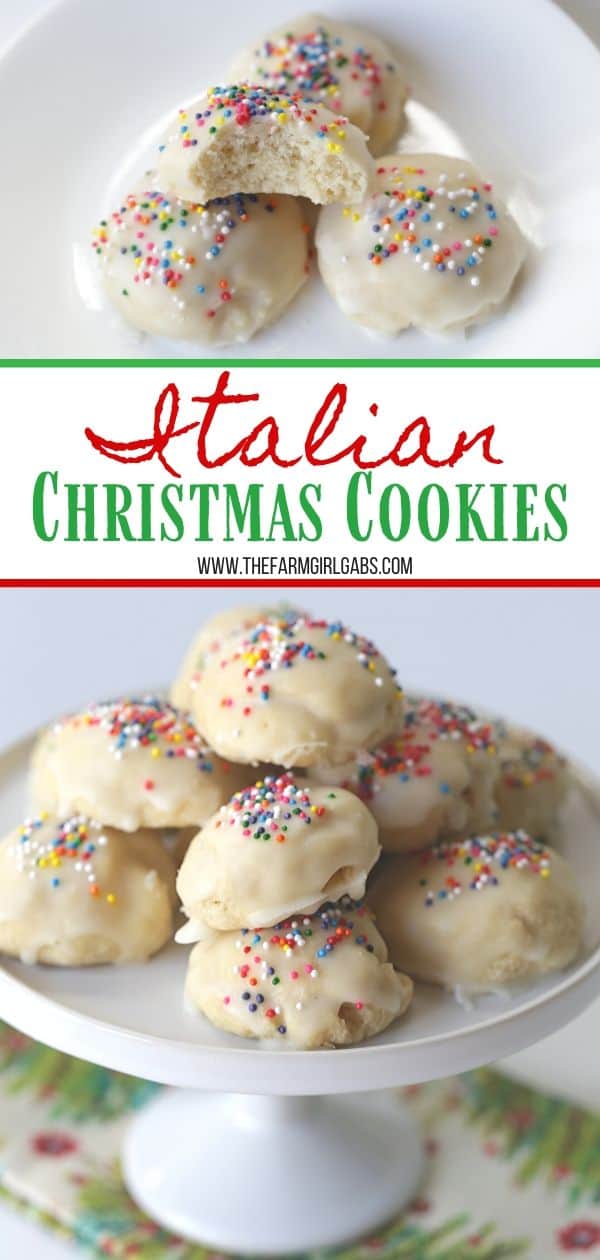 Italian Christmas Cookies are a delicious cake-like cookie with a hint of anise and sweet sugar glaze. This easy cookie recipe is great to serve any time of the year.  #christmascookie #cookierecipe #italianchristmascookies #holidaybaking