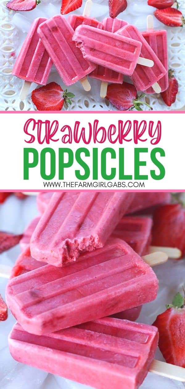 Strawberry Popsicles