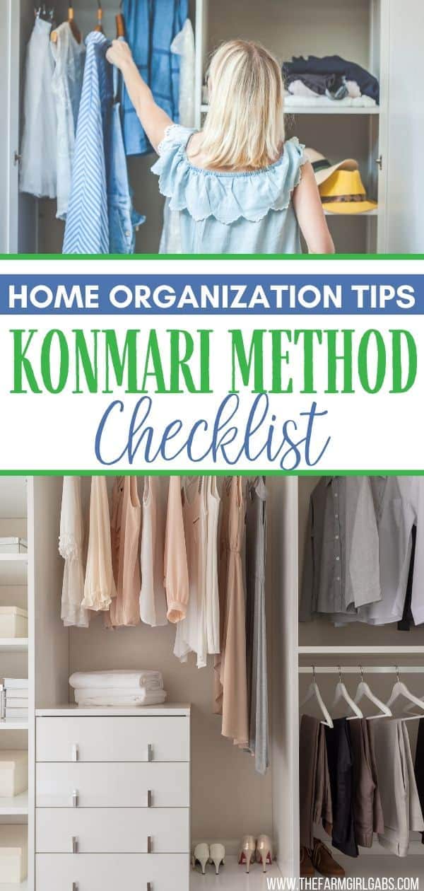 Declutter your life with this free printable KonMari checklist. By following the KonMari method, you can organize your home and life. It’s easy and will take you step by step through the entire KonMari Organization process. #KonMari #HomeOrganizationTips #KonMariMethod #cleaninghacks