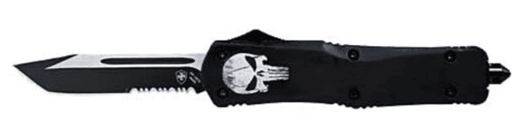 TEMPLAR KNIFE LARGE OTF FALLEN 3.5" BLACK TANTO SERRATED - Image 2