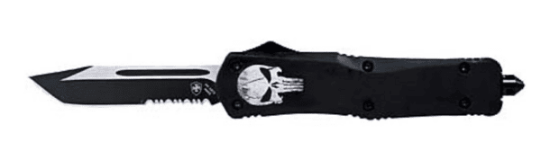 TEMPLAR KNIFE LARGE OTF FALLEN 3.5" BLACK TANTO SERRATED