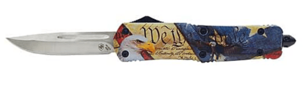 TEMPLAR KNIFE LARGE OTF EAGLE 3.5" SILVER DROP POINT