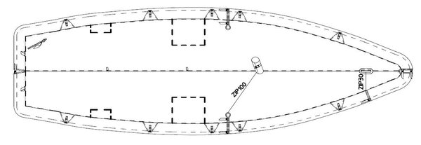 TAUD FLYING FIFTEEN DESSUS - POLYESTER RIPSTOP ENDUIT PU