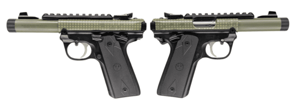 RUGER MARK IV 22/45 22LR PISTOL 4.4" T.B. BLACK/DESERT NIGHT CAMO 2-10RD MAGS