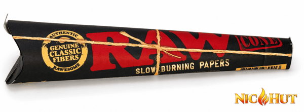 RAW Black 1 1/4 Pre-Rolled Cones - 6 Pack