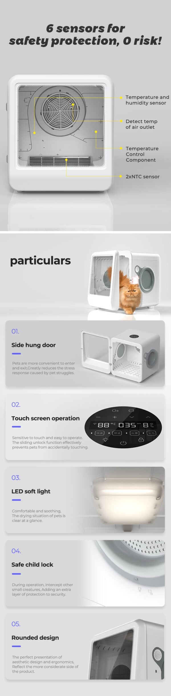 quiet pet dryer box for stress free grooming at home