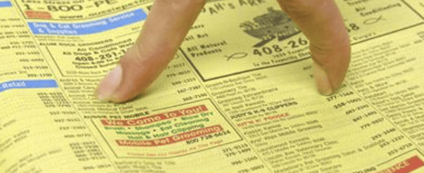 Image of yellow pages.
