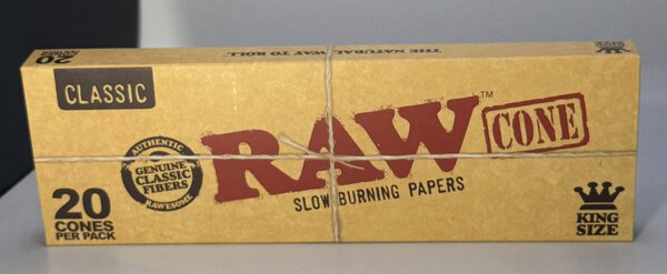 RAW Brand Cones - Classic - King Size - 20 Cones