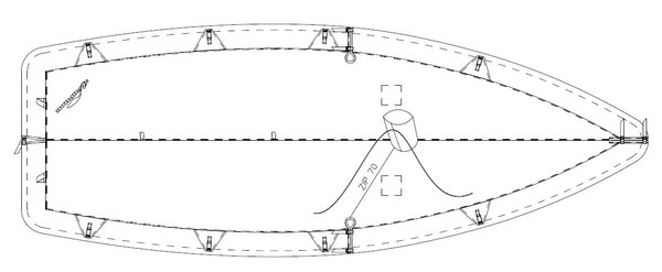 TAUD LASER 2  FUN ou REGATTA - DESSUS ENDUIT PVC