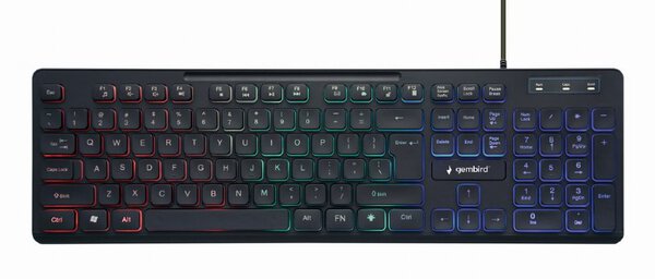 Keyboard Gembird KB-UML-02 Multimedia RGB Backlight USB Black