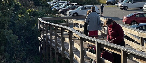 Playalinda Beach boardwalk at Canaveral National Seashore