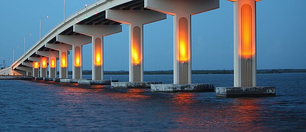 Max Brewer Bridge Titusville panoramic rocket launch viewing