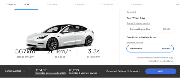 Tesla Returns To Singapore, Model 3 Open For Bookings