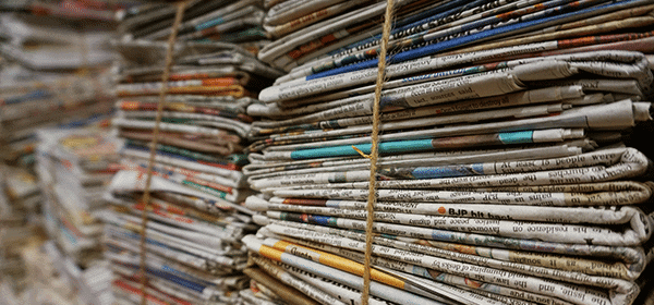 stack of newspapers