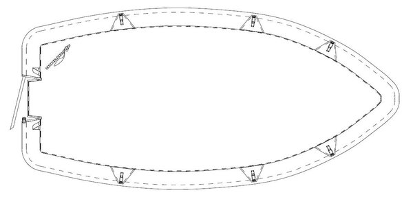 TAUD BARQUE BOURLINGUE - POLYESTER  ENDUIT PVC
