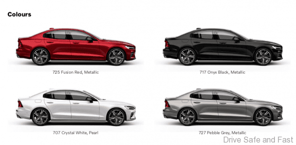 Volvo S60 T8 colour choice