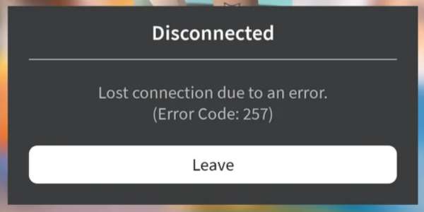 Roblox Error Code 257