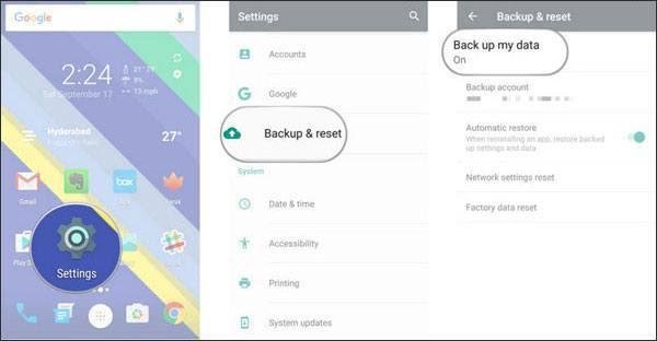 Back Up Data with Google Drive