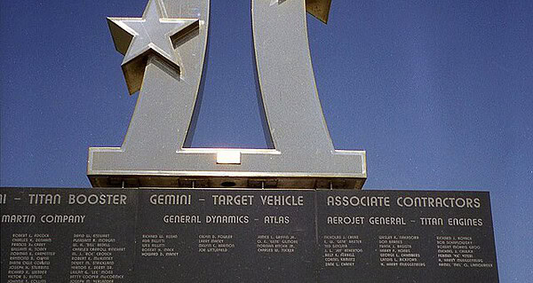 Space history monument at Space View Park in Titusville