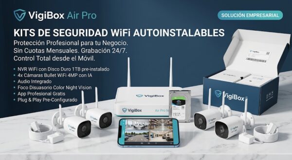 Kit de Videovigilancia Inalámbrico – VigiBox Air Pro (100% Autoinstalable)  x4