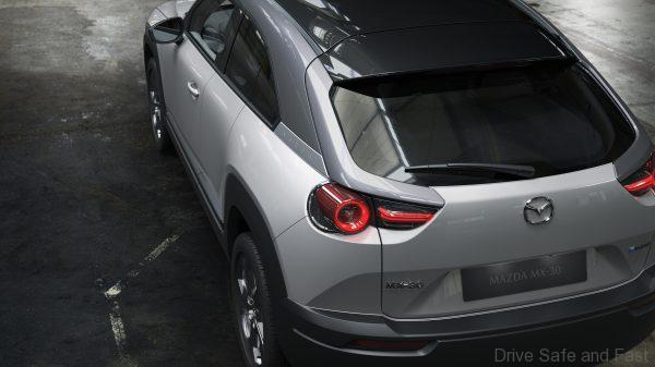 Mazda MX-30 electric SUV rear