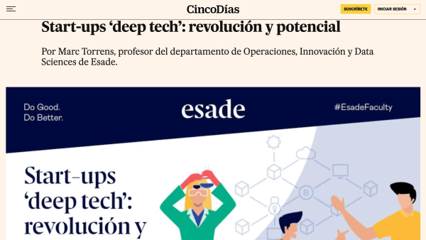 Cinco días: Start-ups "deep tech"