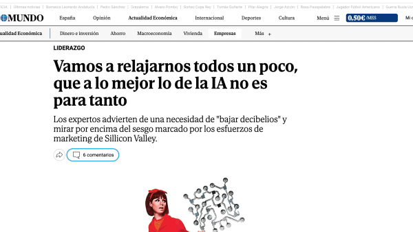 El Mundo: Vamos a relajarnos todos un poco